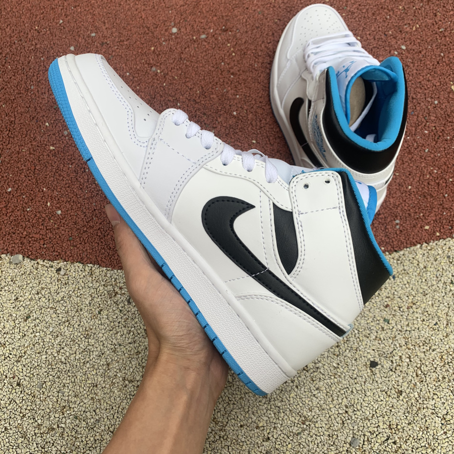 Air Jordan 1 Mid Laser Blue 554724 141 14 - www.kickbulk.cc